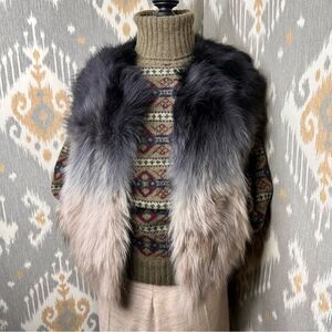 Unbranded ~ Luxe Tan to Black Ombré Fur Vest